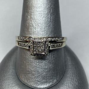  Sparkling Princess Illusion Diamond Wedding Set