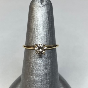  Sleek Brilliance: .50 CT Diamond Solitaire Ring – Tiffany®-Style Setting