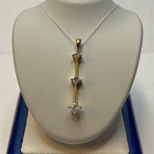  Princess Cut Diamond Journey Pendant – Past, Present & Future