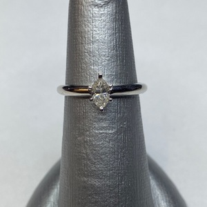  Classic Marquee Solitaire Diamond Ring