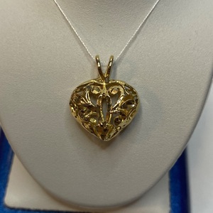  Intricate Filigree Heart Charm – Lightweight & Detailed