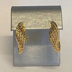  14K Yellow Gold Five-Strand Twisted Hoop Earrings – Twisted Statement Design